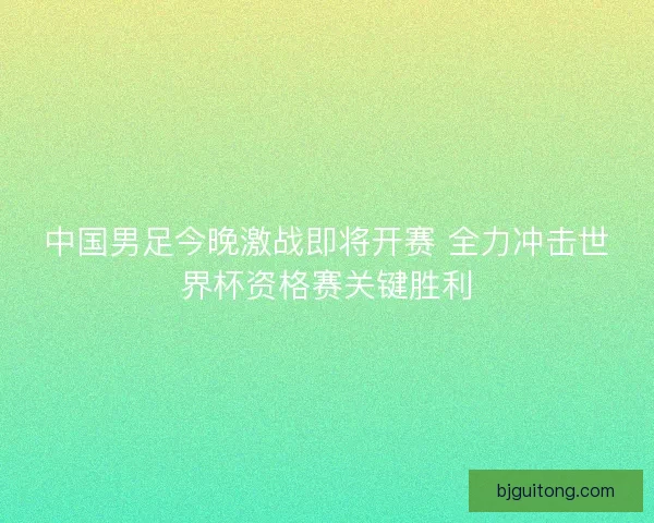 中国男足今晚激战即将开赛 全力冲击世界杯资格赛关键胜利